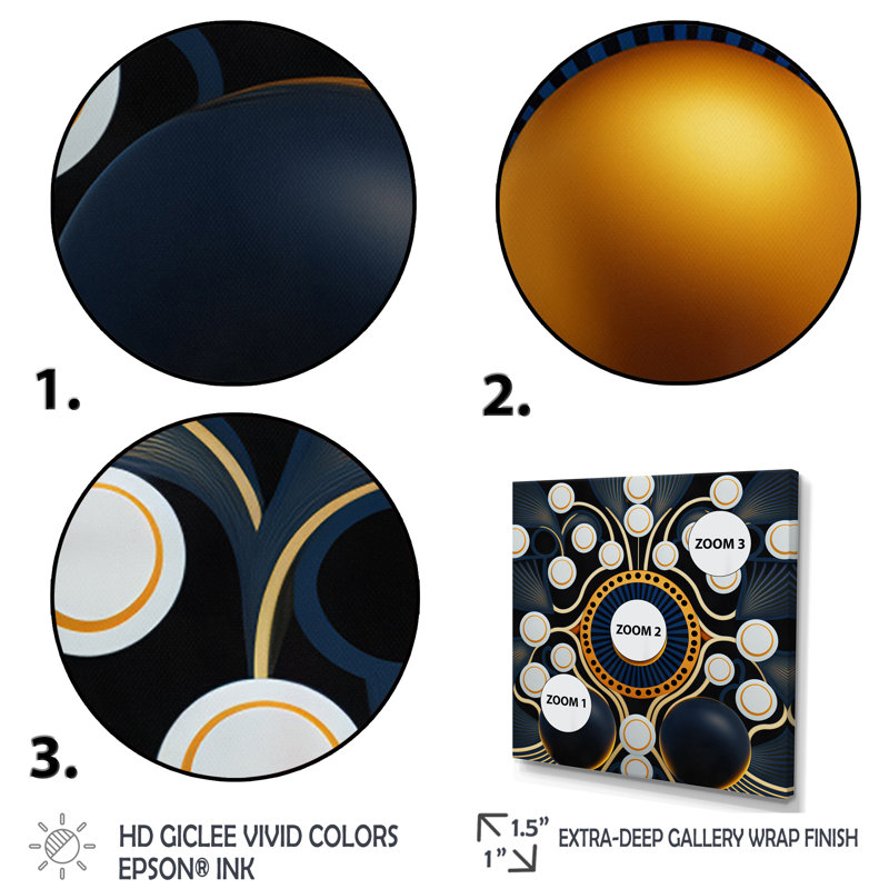 Golden Globe Connections - reproduction sur toile, H 30 po x l 30 po x P 1 po, Toile tendue