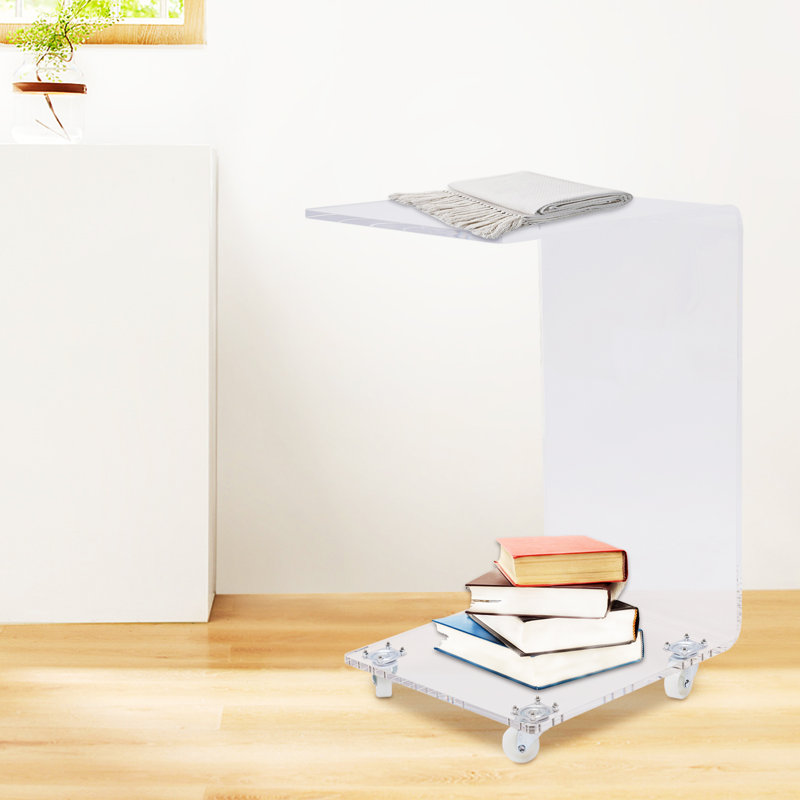 Table de chevet mobile en acrylique avec table de chevet mobile