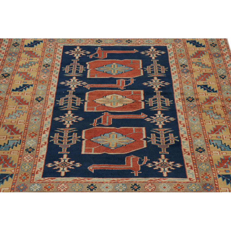 One-of-a-Kind 3'10”x5'1” Hand Knotted Area Rug