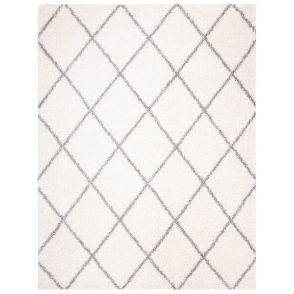 Gracie Oaks Dubay Shag Performance Geometric Rug & Reviews | Wayfair