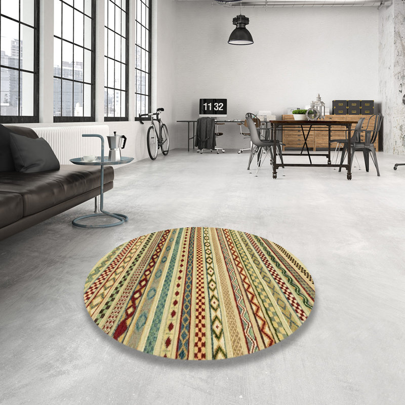 Abstract Indoor Rug, Round 5'