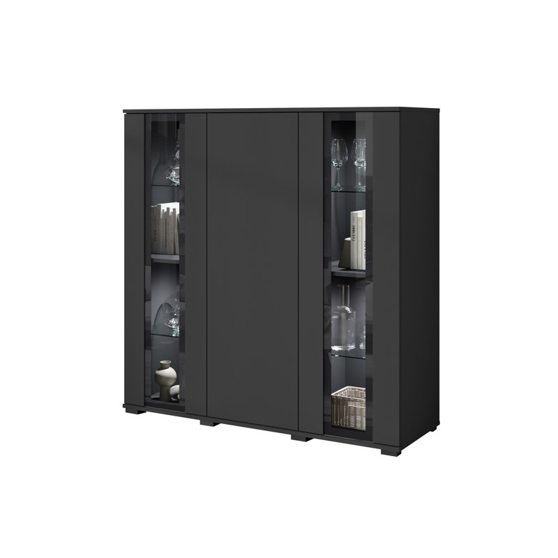 Myton Laminate Standard Accent Cabinet, Black