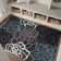 Carius Performance Floral Gray/Blue/Black/White Area Rug – Modern Floral Design, Living Room, Bedroom, Dining Room, Durable & Easy to Clean Carpet
