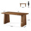 Bureau d'ordinateur l 63 po, bureau rectangulaire multifonctionnel pour bureau à domicile
