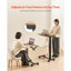 Table de lit surélevée, table de chevet mobile avec 4 roues, levage électrique avec bouton de mise à niveau, bureau pour ordinateur portable roulant avec porte-gobelet, bureau de lit réglable en hauteur pour la maison, le bureau, le bureau, le bois et le noir