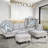 3-Piece Flannel Sectional Sofa-1419899862-1419899860