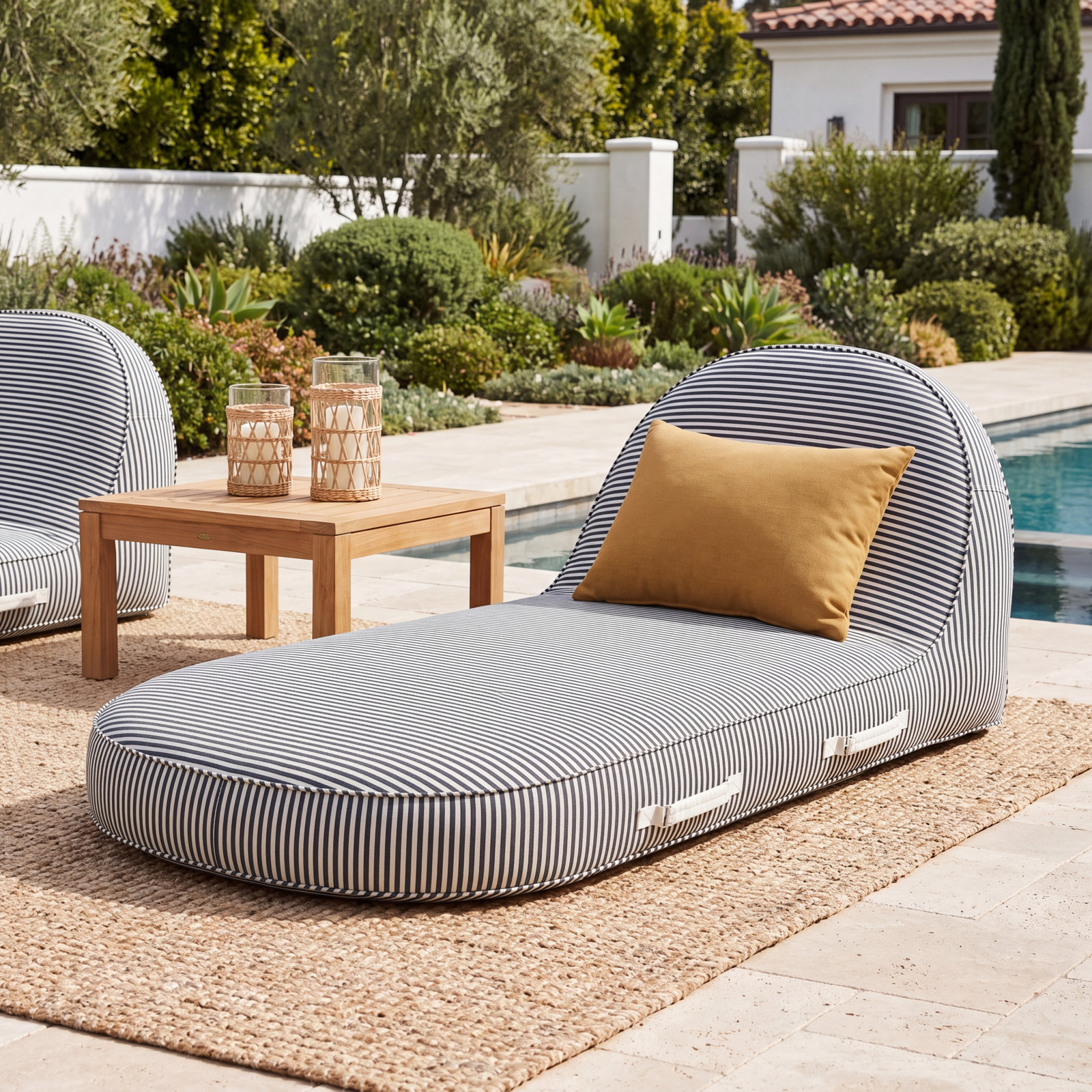 Pool Lounger, Navy