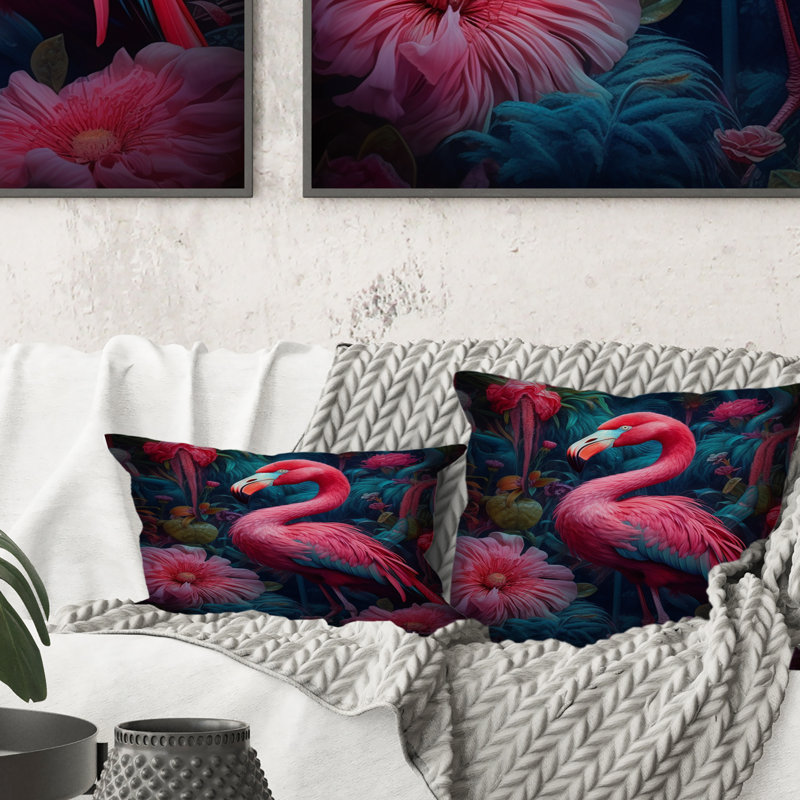 Coussin Tropical Flamingo Grace III - Flamingo