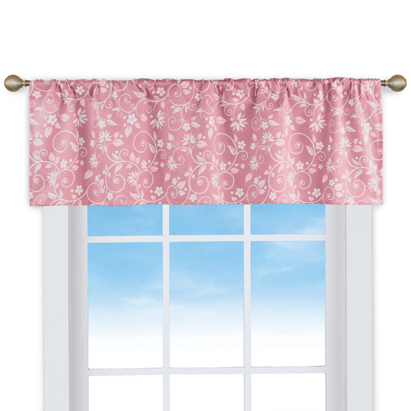Rideau simple en microfibre Dinara, Rose