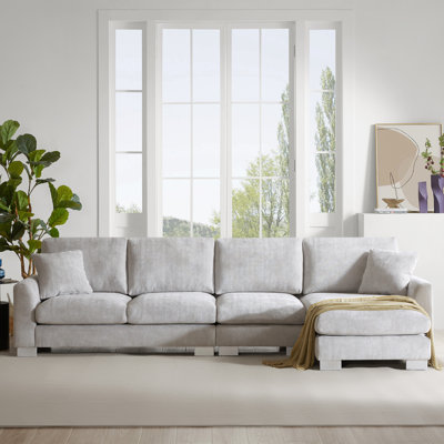 Canapé modulaire en L 3 pièces rembourré