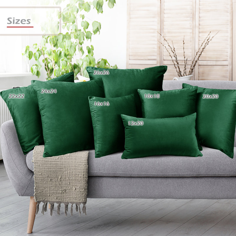 Velvet decorative Throw Pillow Cover, Sage
