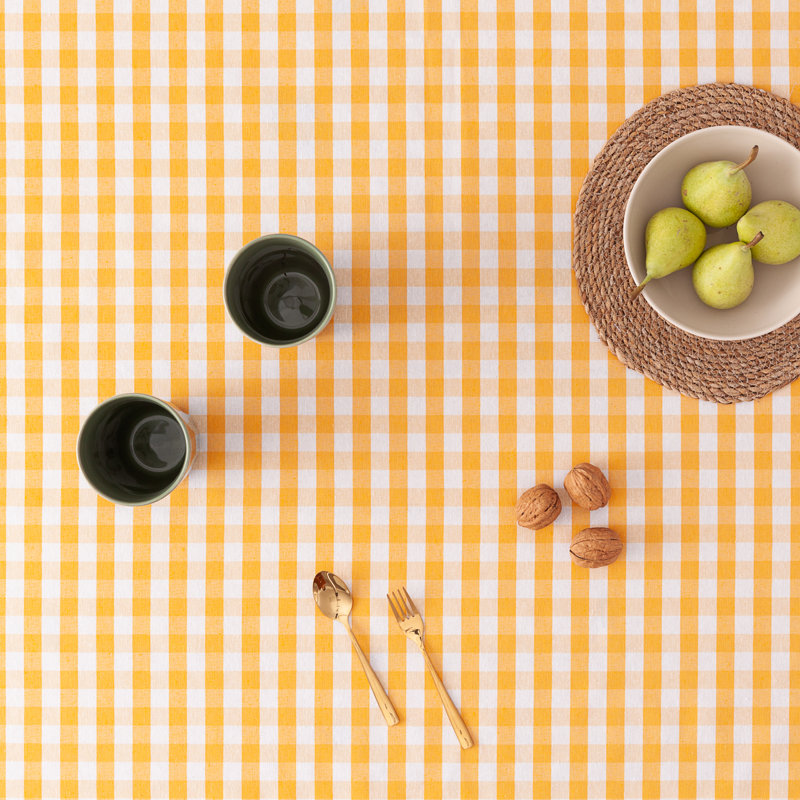 Kuehl Tablecloth, 140cm W x 240cm L, Yellow