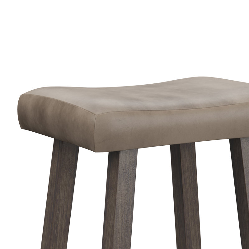 Kapono Upholstered Counter Stool with Solid Wood Frame, Counter Stool (26" Seat Height)