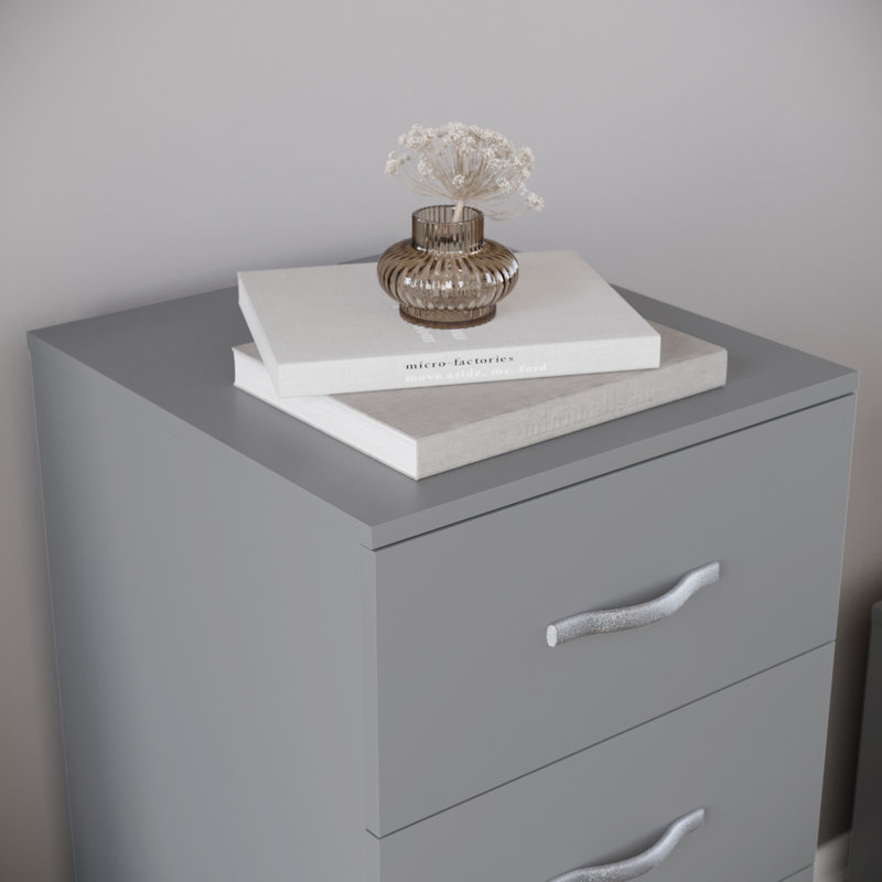 Maybery 34.5 cm W Chest of 5 Drawers, Grey