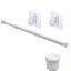 Small Tension Rods No Drilling Expandable Spring Curtain Rod Adjustable 12 to 20 Inch