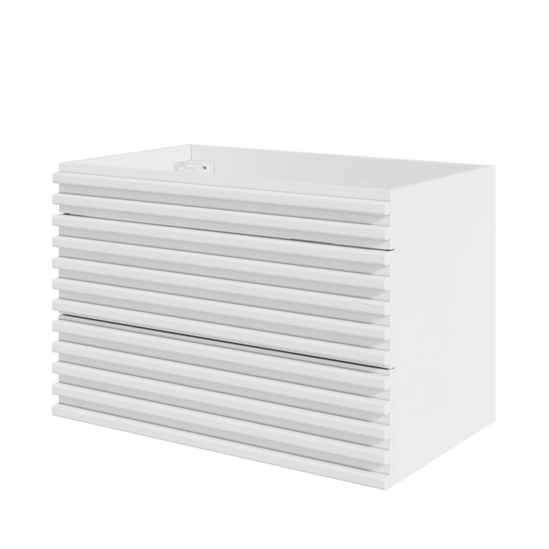 Base de meuble-lavabo mural simple 30 po, lavabo non inclus, Blanc