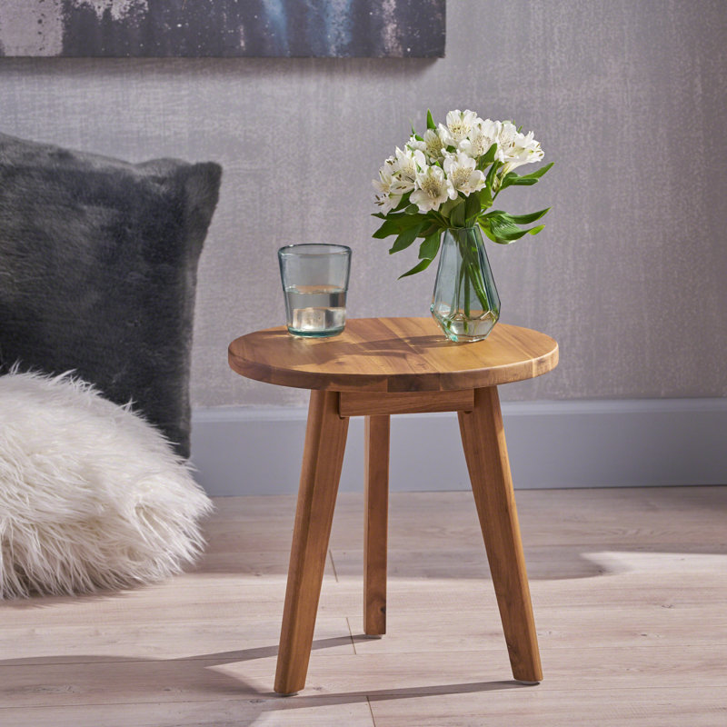 Table d'appoint en bois d'acacia Marina, Brun