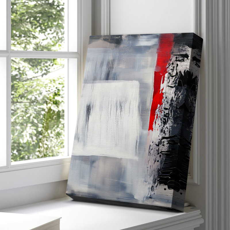 Toile tendue avec châssis abstrait, abstrait, H 18 po x l 12 po