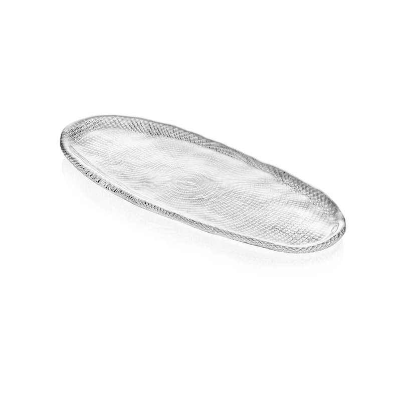 Diamante' Oval Tray Clear, 0.8" H x 17" L x 6.3" W
