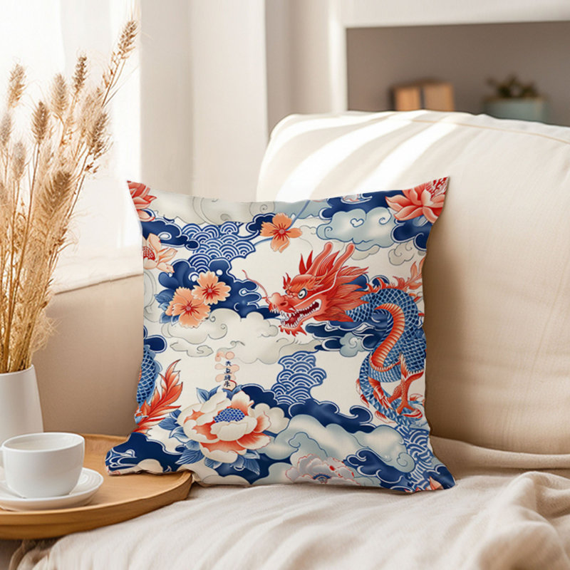 World and Countries Asian Dragon Pattern II