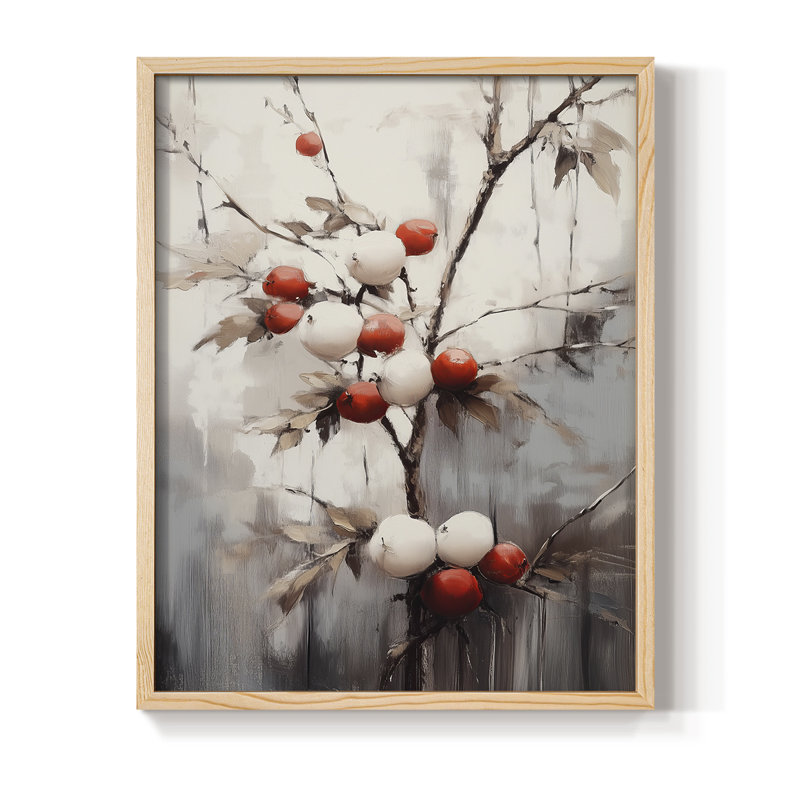 Art des Fêtes de Noël - Série 2 - CECLVI, reproduction encadrée - bois massif, Naturel, H 11 po x l 9 po