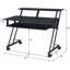 Bureau noir pour studio d'enregistrement de musique avec base en métal-1651695559