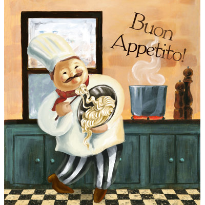 Cook in Kitchen II - Painting Print