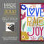 Pop Love Peace Joy, reproduction encadrée - bois massif-1496761362-1496761369