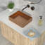 Lavabo de salle de bain rectangulaire en acier inoxydable 19 "x 15" avec bonde escamotable-99234279