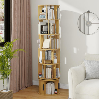 Étagère à livres rotative 6 niveaux 360 °