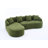 Compression Sponge L-Shape Sectional Sofa With Curved Chaise
