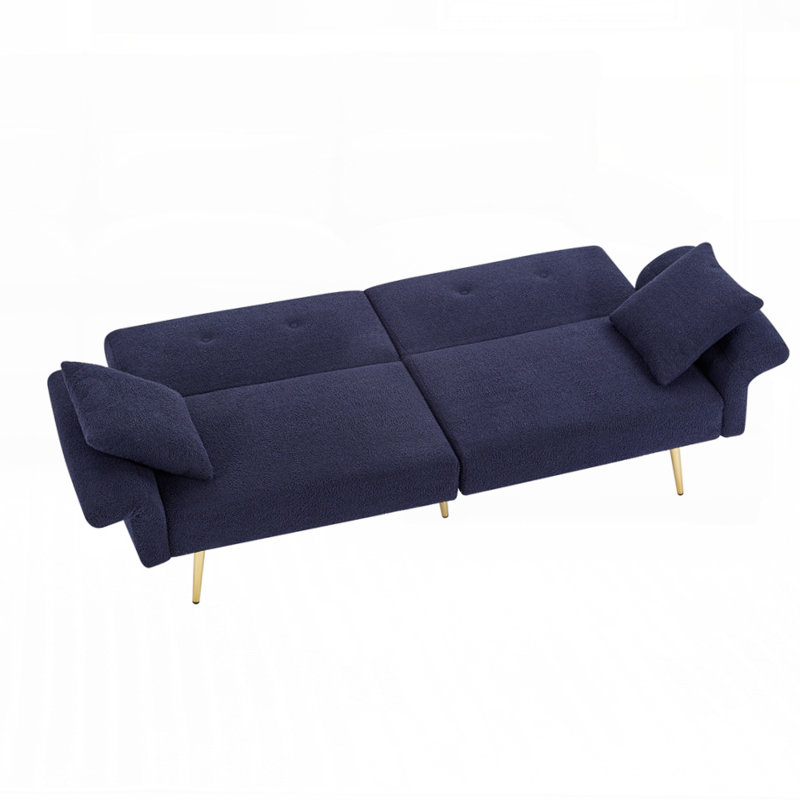 Canapé-lit d'appoint rembourré Modern Modern, Bleu très foncé