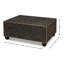 Table basse en cuir chagrin 