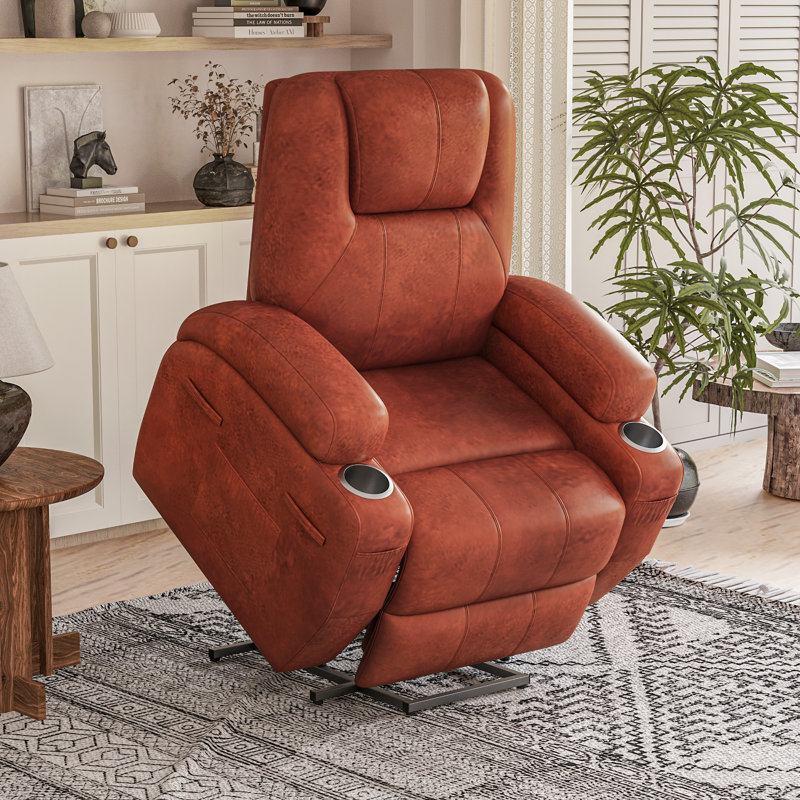 Yanel Power Lift Massage Zero Gravity Recliner , Brown