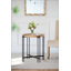 Table d'appoint ronde avec plateau en bois