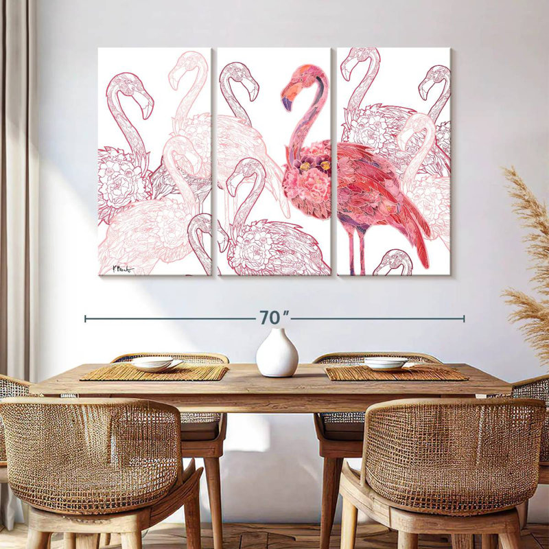 Flamant rose Brampt, H 42 po x l 65 po