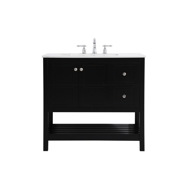Ensemble de meuble-lavabo simple 36 po Krish, Noir