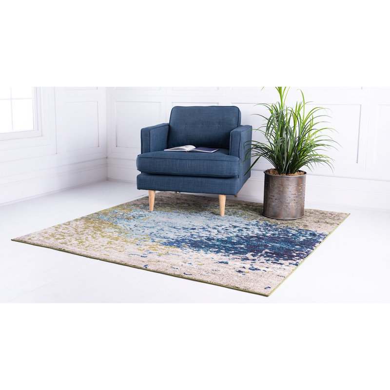 Estelle Abstract Indoor Rug, Square 6'