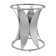 Aindrias Round Glass Top Metal Base Dining Table