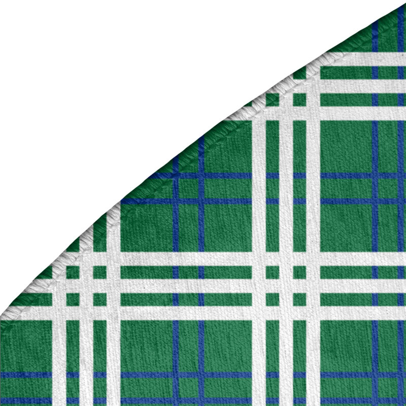 Plaid Indoor Rug, Round 5'