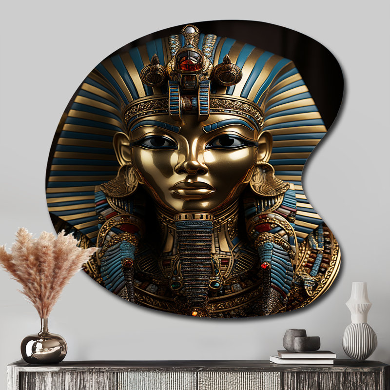 Tom, Égypte, art mural asymétrique en métal, H 33 po x l 33 po