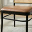 Chaise d'appoint moderne rembourrée en similicuir avec dossier en rotin-1114630113-1114630125