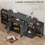 Buffet buffet, petit garde-manger avec porte-outils noir-1451069550