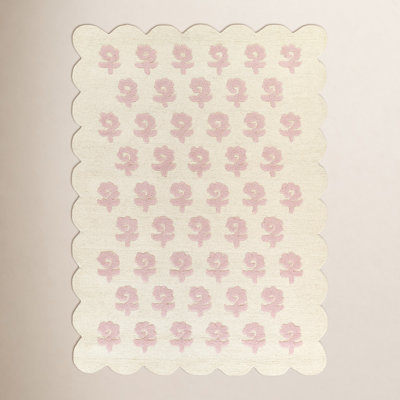 Lola Pink Hand-Tufted Floral Wool Rug