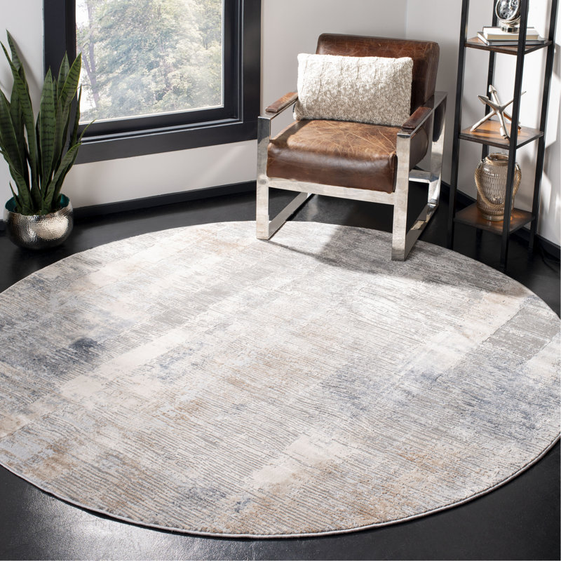 Keyra Performance Abstract Rug, Round 6'7"
