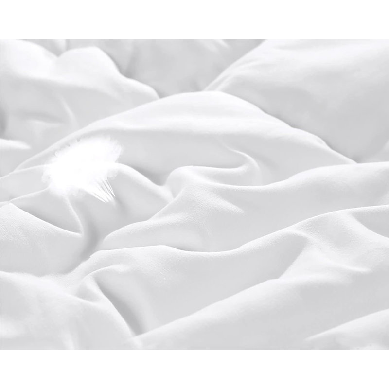 Breathable Box-stitch All Season Down Alternative Comforter, Queen Comforter, White