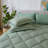 7 Piece Washed Microfiber All Season Comforter Set - Diamond-Stitched Quilting Bedding Set, Solid Reversible Down Alternative Filling Duvet Insert ,Fluffy Breathable Farmhouse Microfiber Comforter-107132396-107132391