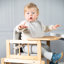Little Stars Combination High Chair, High Chair Convertible Into Chair & Table, Natural Wood