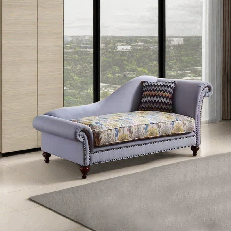 Fauteuil inclinable léger en flanelle de luxe, Jaune / Mauve, Orienté à droite
