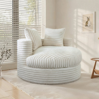 47in Round Plush Lounge Chair